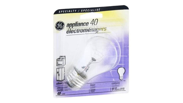 GE Light Bulb, Appliance, Clear, 40 Watts, Ceiling Fan for Home